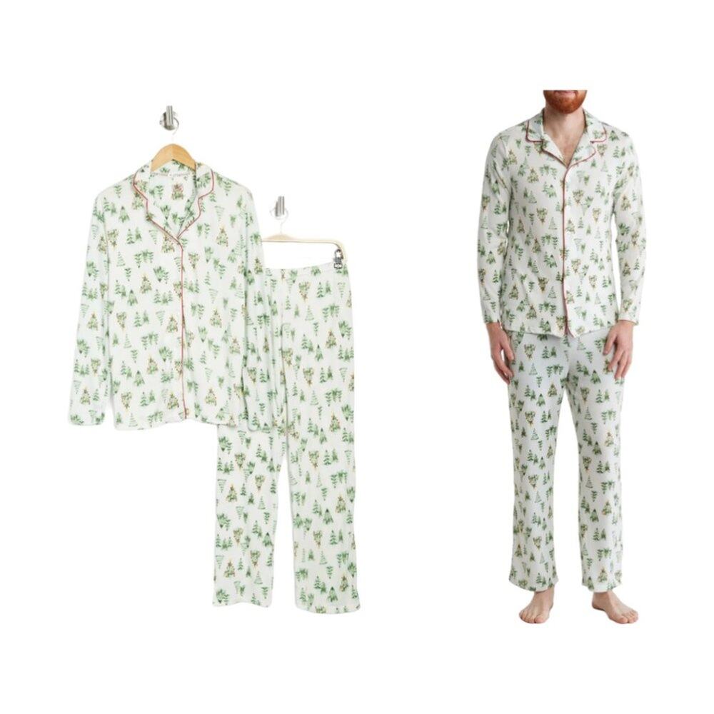 Let's Get Cozy Holiday Pajama Set Pine Tree Cluster Size Small NWT